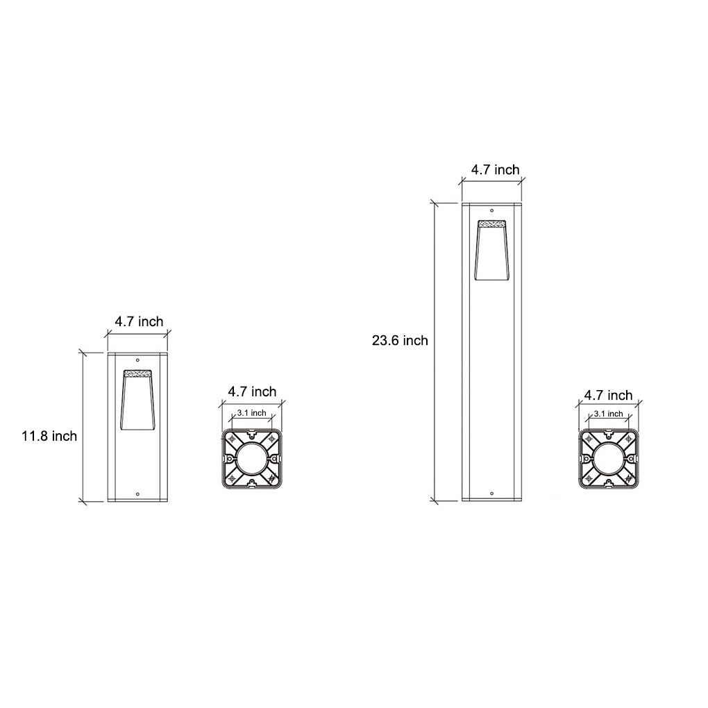 FENWICK SLIDE-ADJUST LED PATH LIGHTS IN ANODIZED ALUMINUM FOR OUTDOOR WALKWAYS