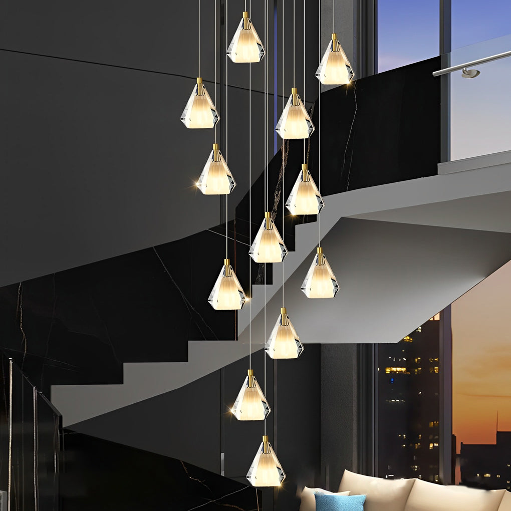 WINTHORPE CRYSTAL GRADUATED DIMMER CHANDELIER