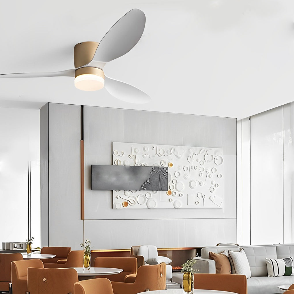 FENWICK 52-INCH TRIO BLADE SILENT LED CEILING LIGHT WITH REMOTE CONTROL