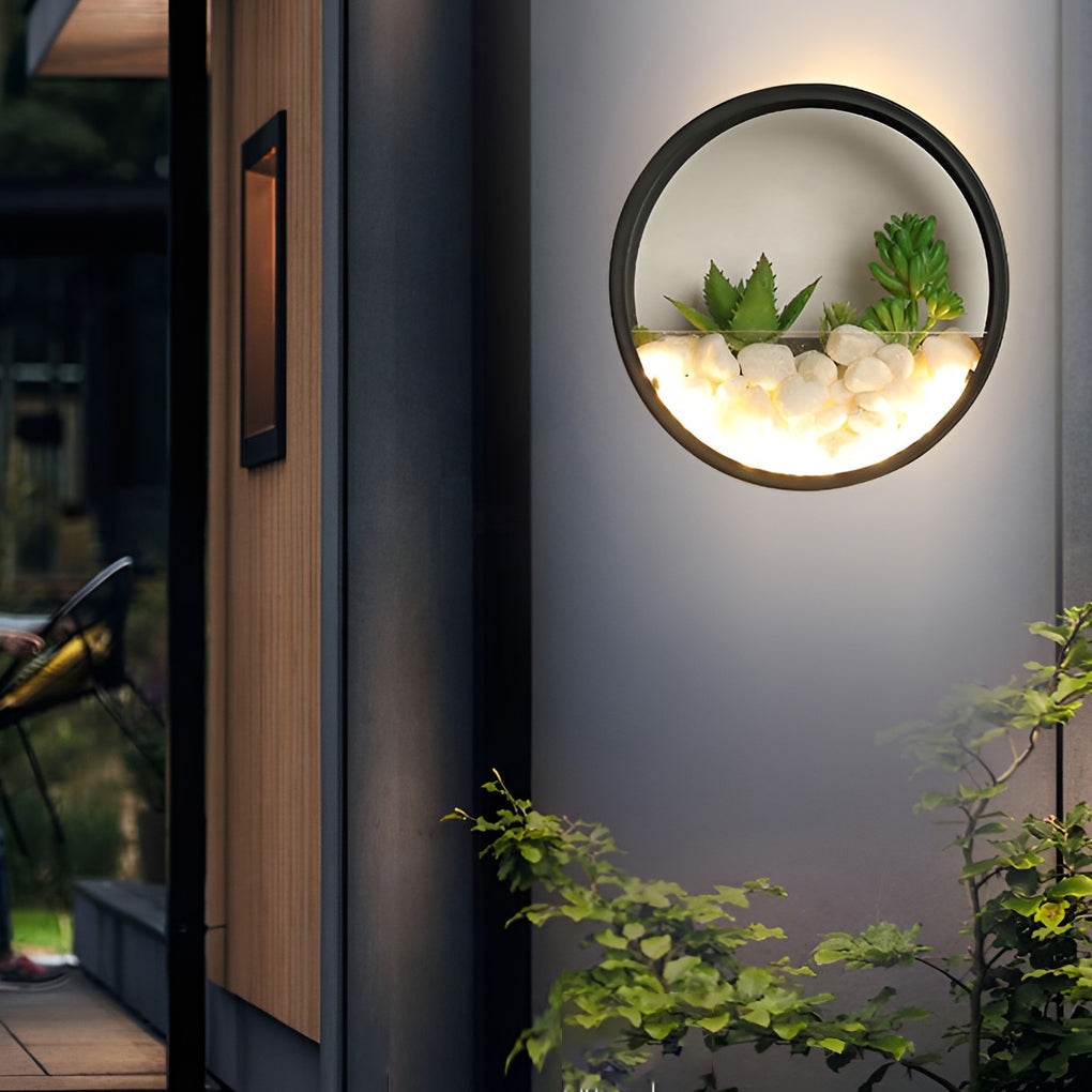 WINDSOR GARDEN ORB LED WALL LANTERN