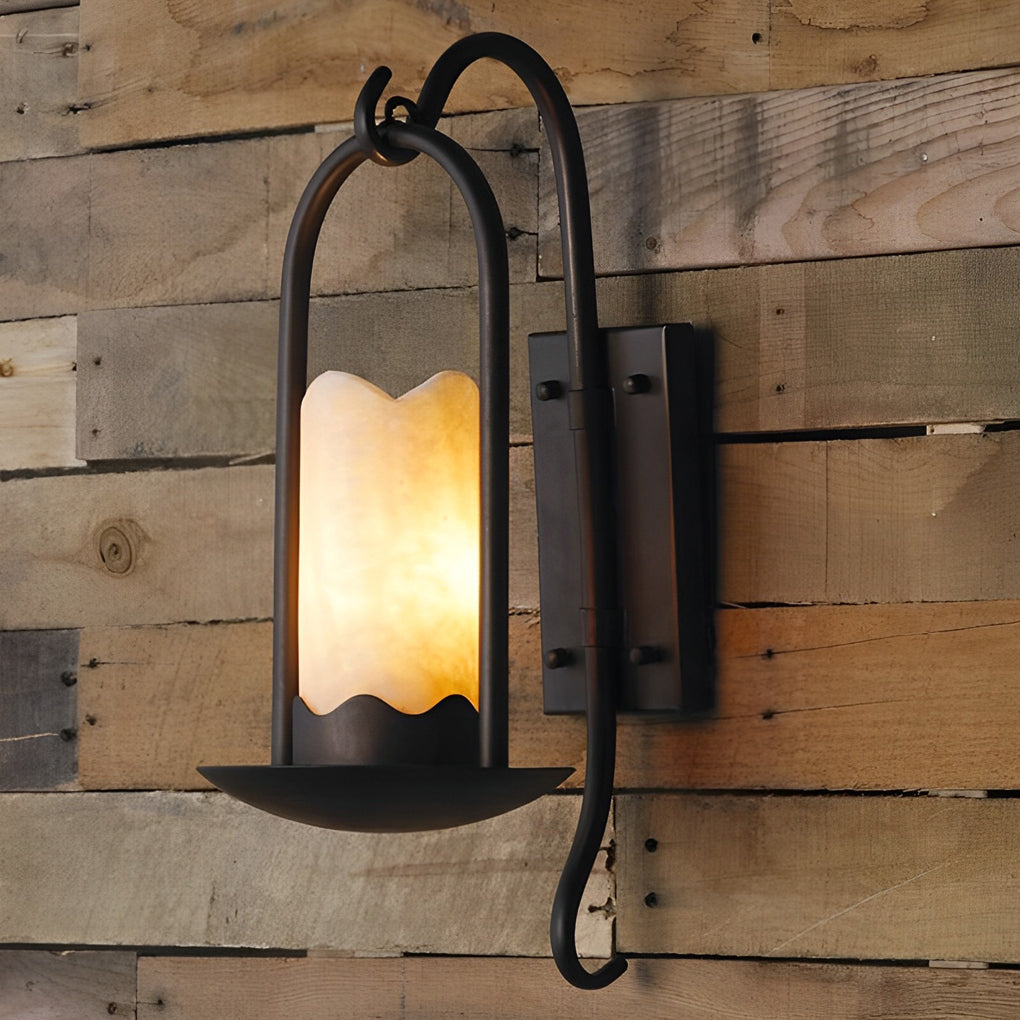 WINTHROPE IRON CANDLESTICK WALL SCONCE WITH LED ILLUMINATION