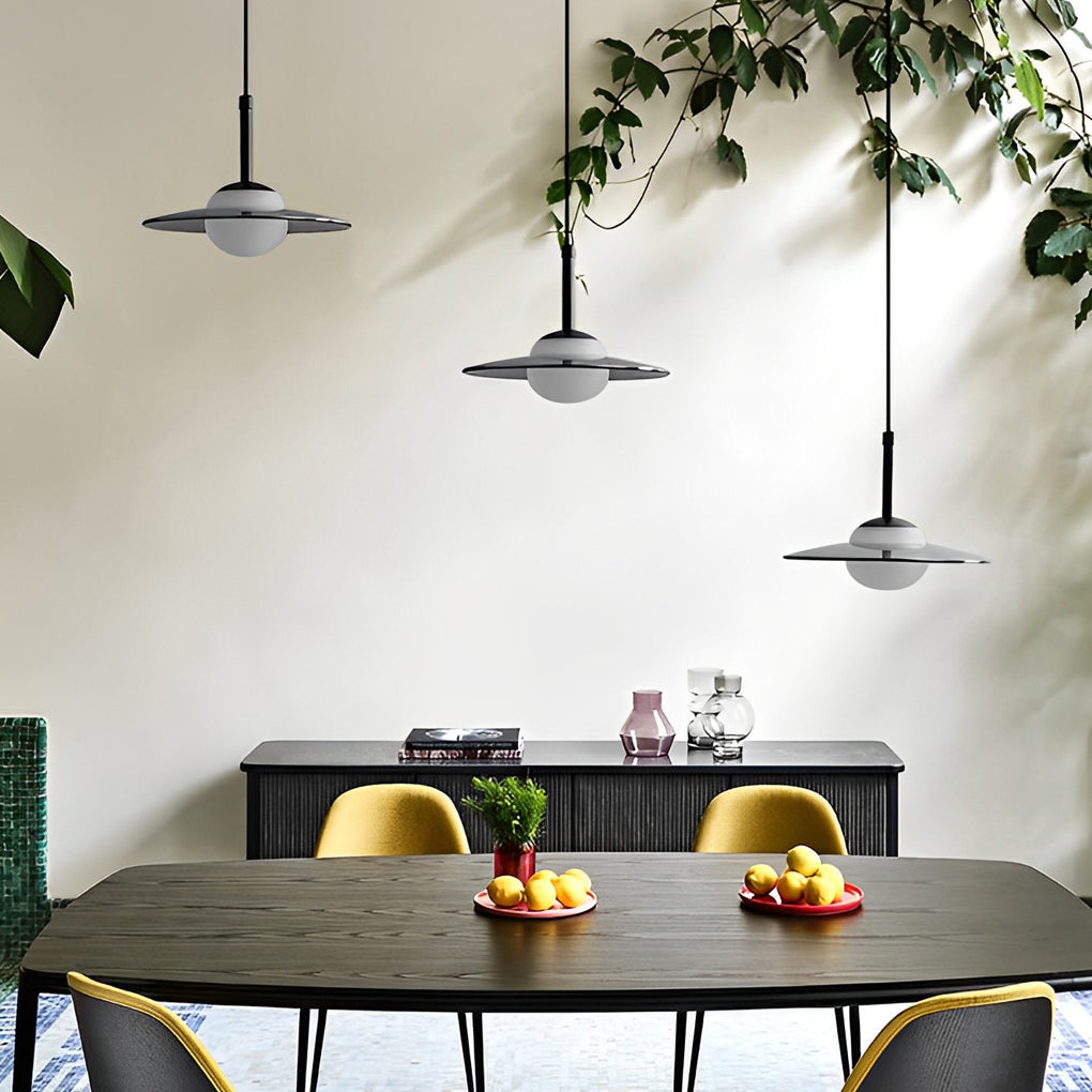 WINTERBOURNE AURORA GLASS UFO PENDANT LIGHT
