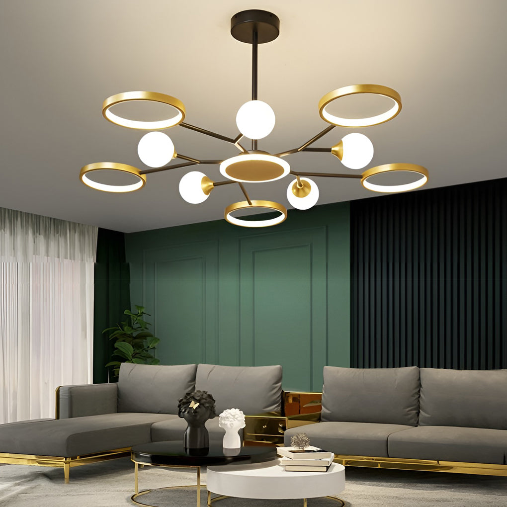 WINTHORPE SIX-BULB CIRCLE CEILING CHANDELIER