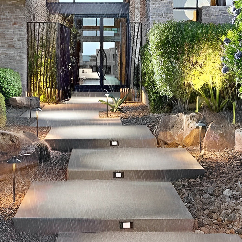 WINCHESTER MODERN LED RECESSED STEP LIGHTS IN ANODIZED ALUMINUM
