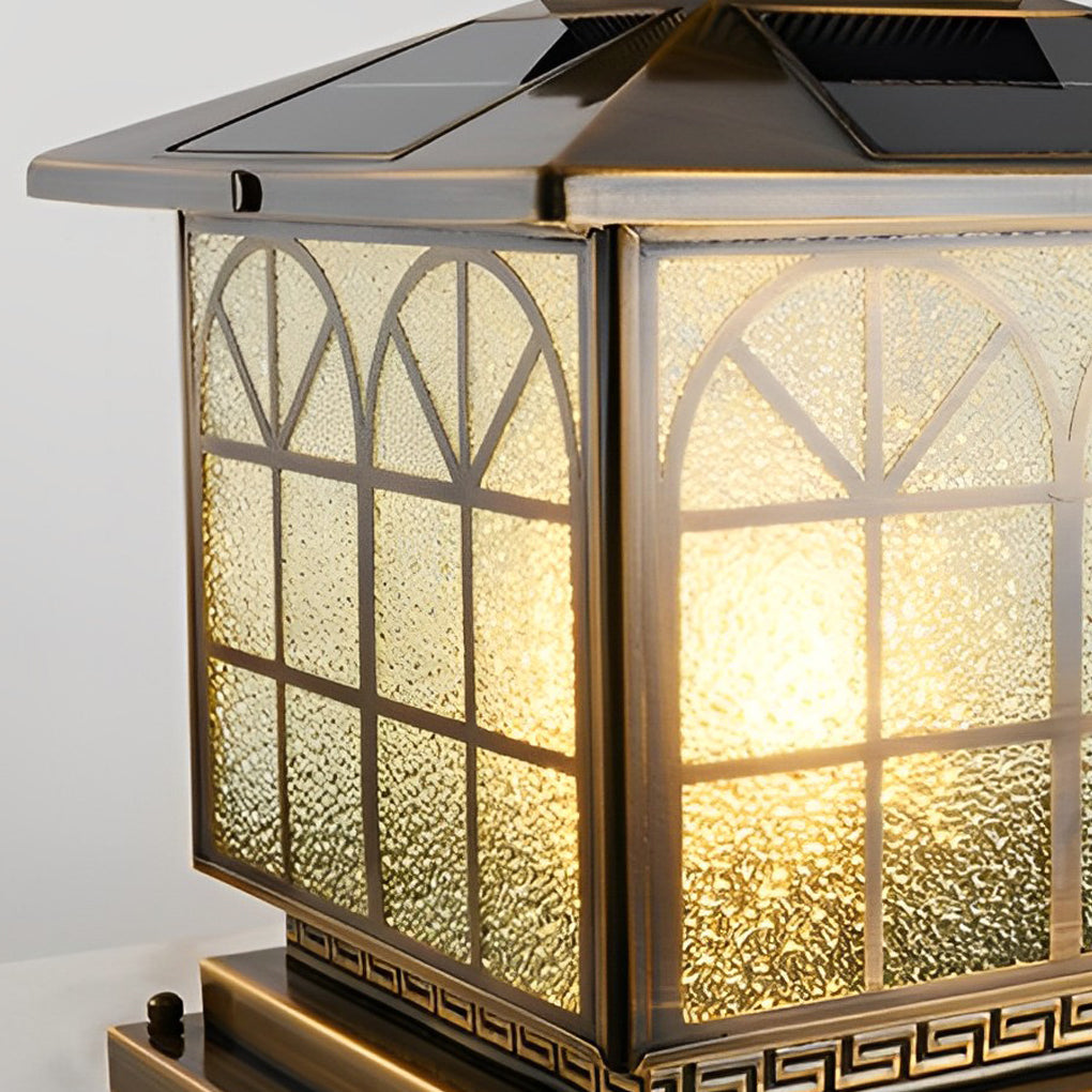 WINCHESTER BRONZE SOLAR POST LANTERNS WITH TRIPLE DIMMING FUNCTION