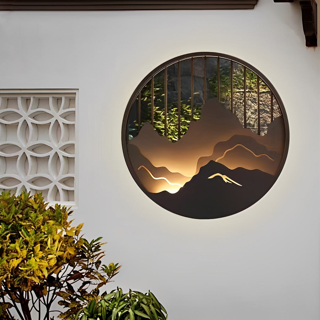 RAVENCLIFFE CIRCULAR OUTDOOR LED WALL LIGHTING WITH WATER-RESISTANT DESIGN