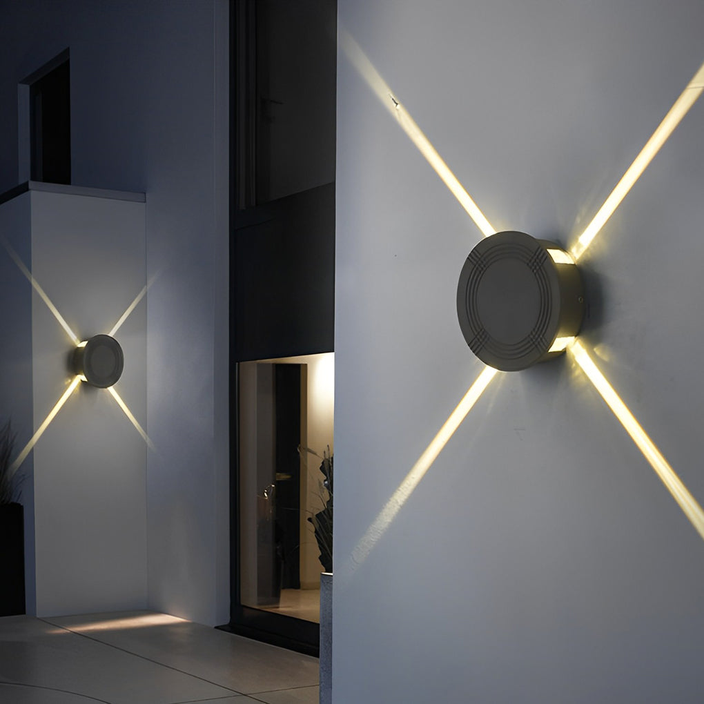 WINDSOR CIRCLE STARBURST 12W WATER-RESISTANT WALL SCONCE