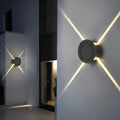 WINDSOR CIRCLE STARBURST 12W WATER-RESISTANT WALL SCONCE