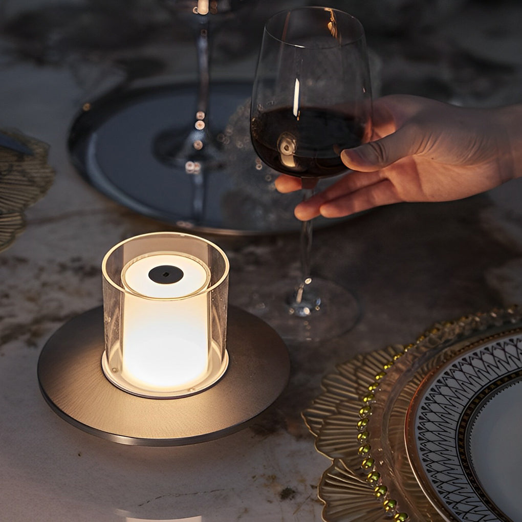 CHISWICK CORDLESS CYLINDRICAL LAMP WITH TRAY BASE