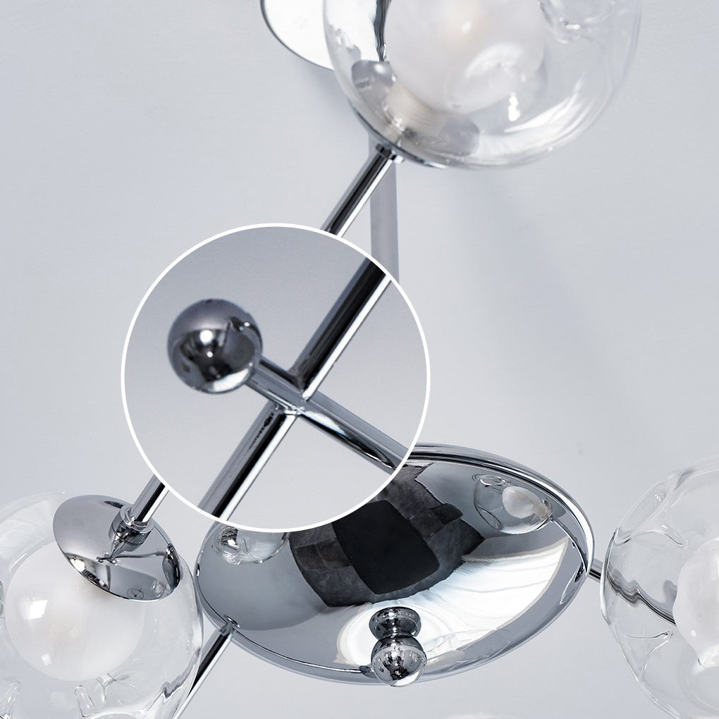 WHITBY TRIO DIMMER GLASS ORB CHANDELIER