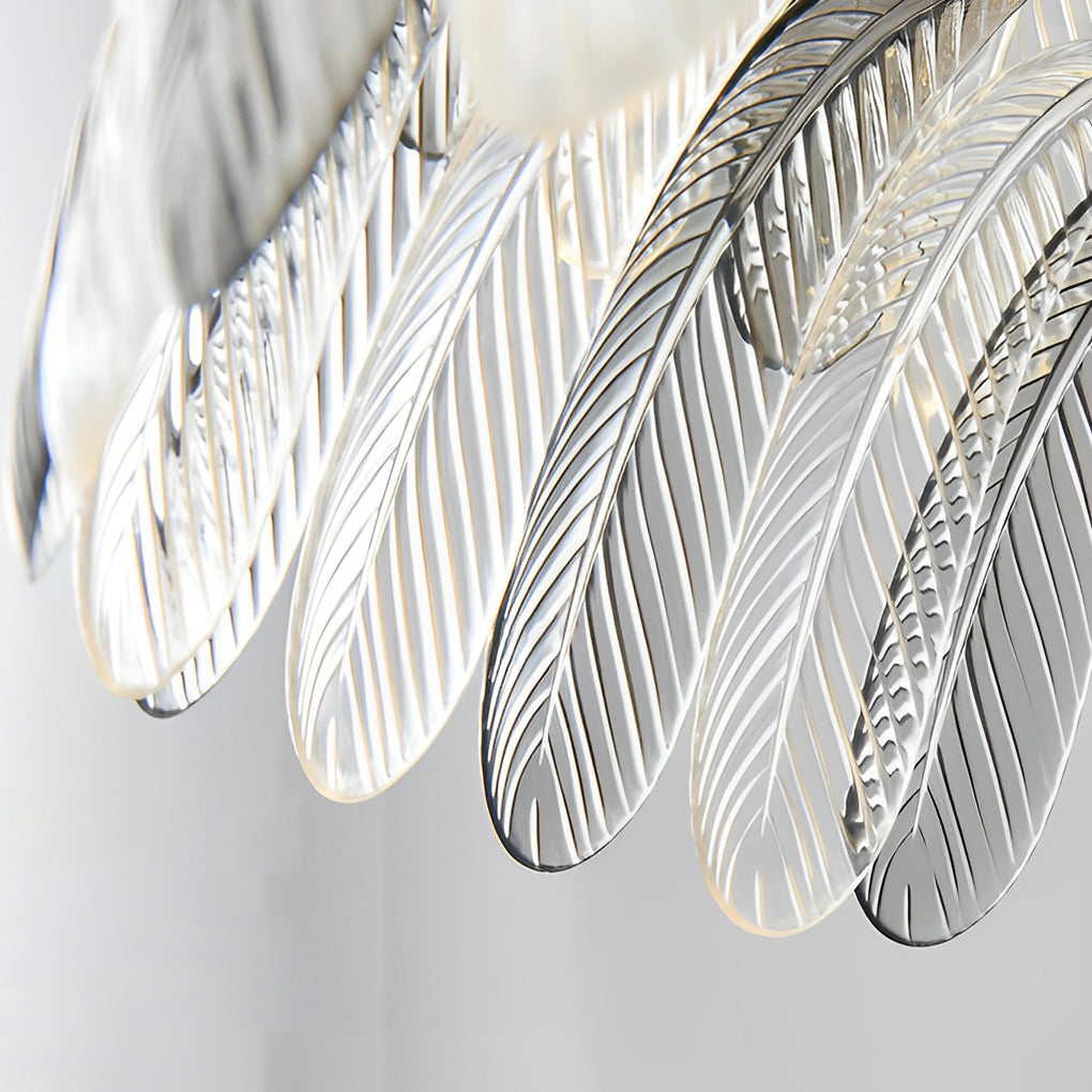 WINTHROP ACRYLIC PLUME TRILOGY CHANDELIER