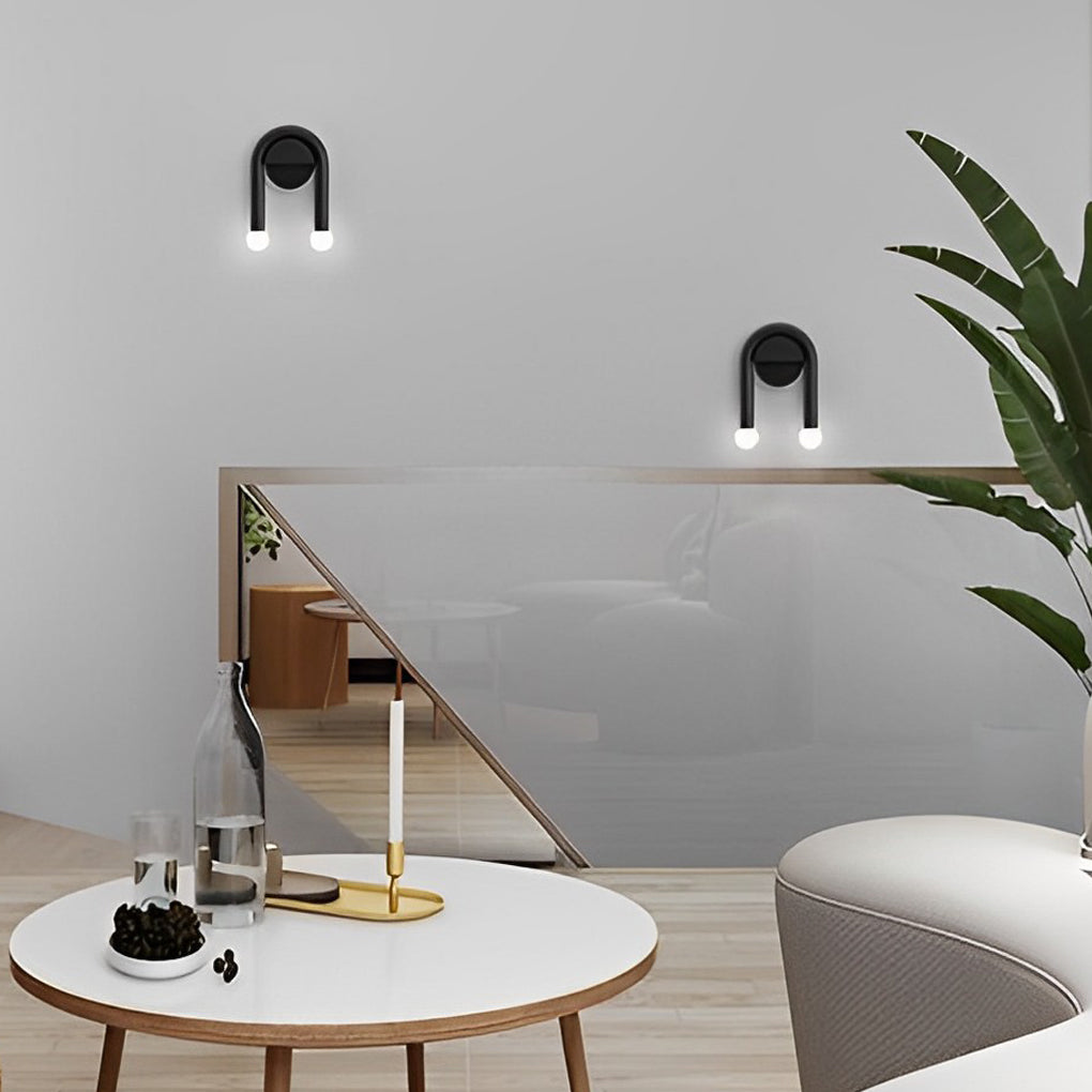 FENWICK TWIN BLACK NORDIC WALL SCONCE