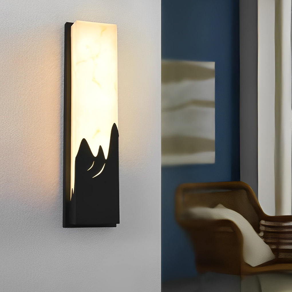 WINTHORPE RECTANGULAR RUSTIC LED WALL SCONCE