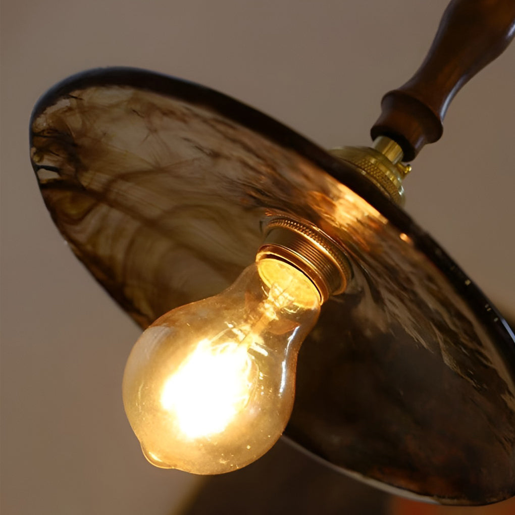 WINTERBOURNE BROWN GLASS CIRCLE PENDANT LIGHT