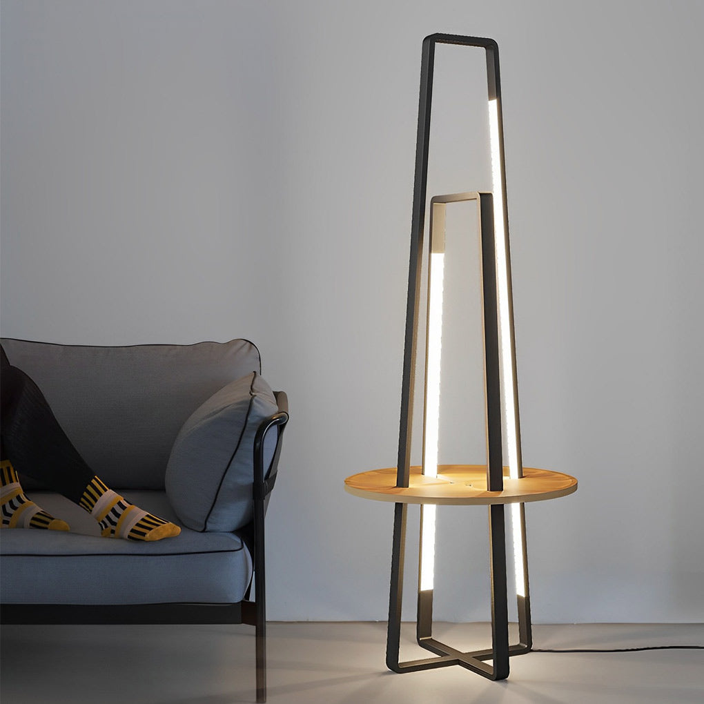 WINTHROP MODERN METAL LED TRAY FLOOR LAMP FOR LIVING SPACE