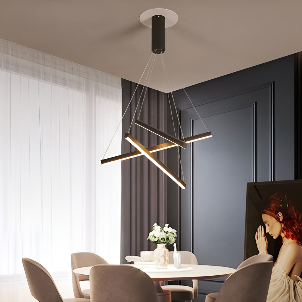 CHARLESTON SLIMLINE REMOTE-CONTROLLED LED CHANDELIER WITH VARIABLE BRIGHTNESS