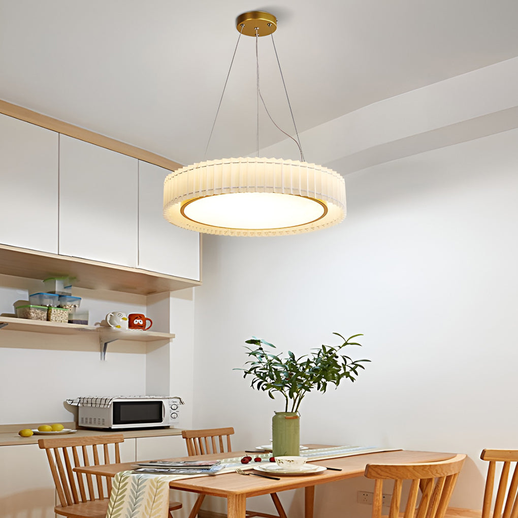 WINDSOR CIRCULAR PLEATED TRIO DIMMER CHANDELIER