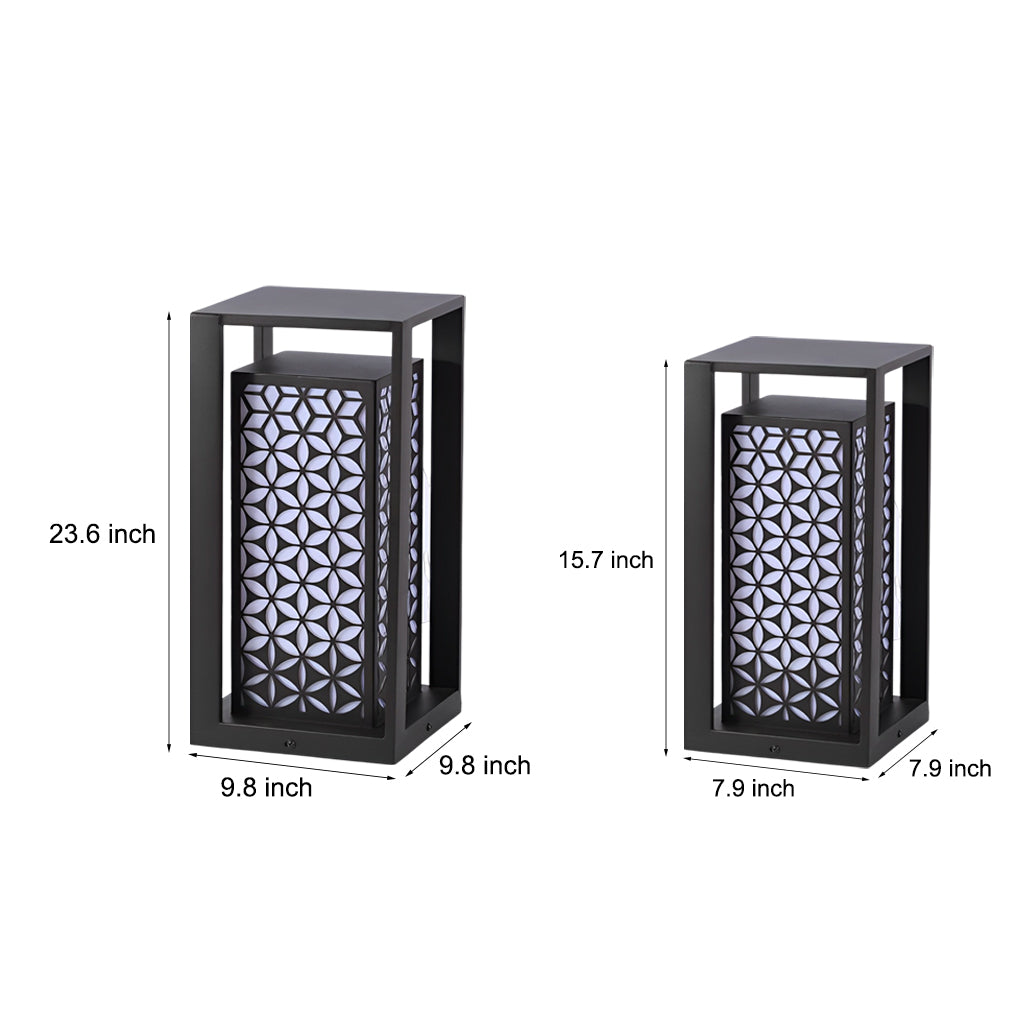 WINDSOR RUSTIC GARDEN PATH LIGHTS, WEATHERPROOF LED LANTERNS FOR OUTDOOR SPACES