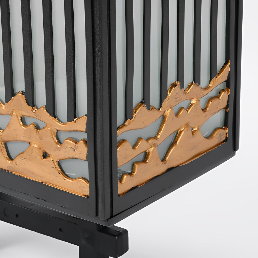 WHITBY BLACK VINTAGE SOLAR WALL LANTERN