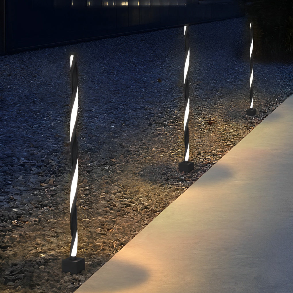 BRAMLEY SOLAR PATHWAY BEACON WITH LINEAR LED ILLUMINATION