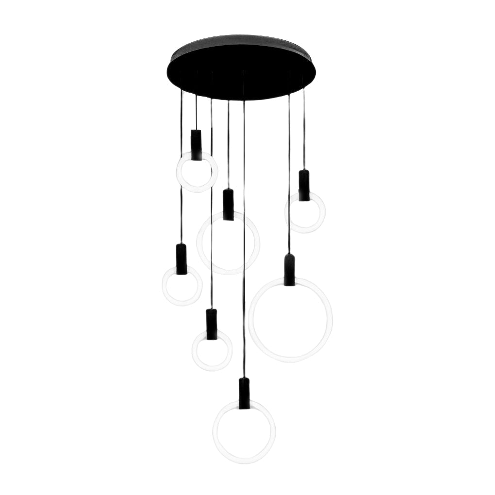 WINTHROP RINGED DIMMABLE LED STAIRWAY CHANDELIER