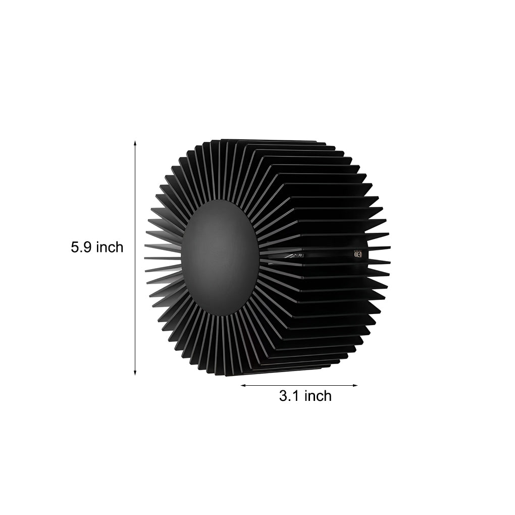 FENWICK SUNBURST ALUMINUM WALL LANTERN