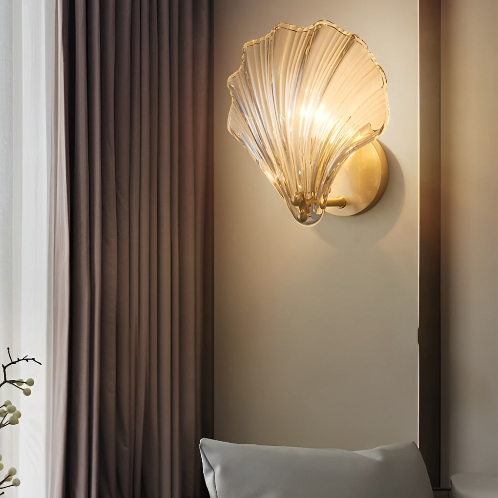 WINTHORPE FANNED GLASS TRIO DIMMER WALL LIGHT