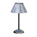 WINDSOR SILVER METAL OUTDOOR SOLAR LANTERN WITH LED ILLUMINATION