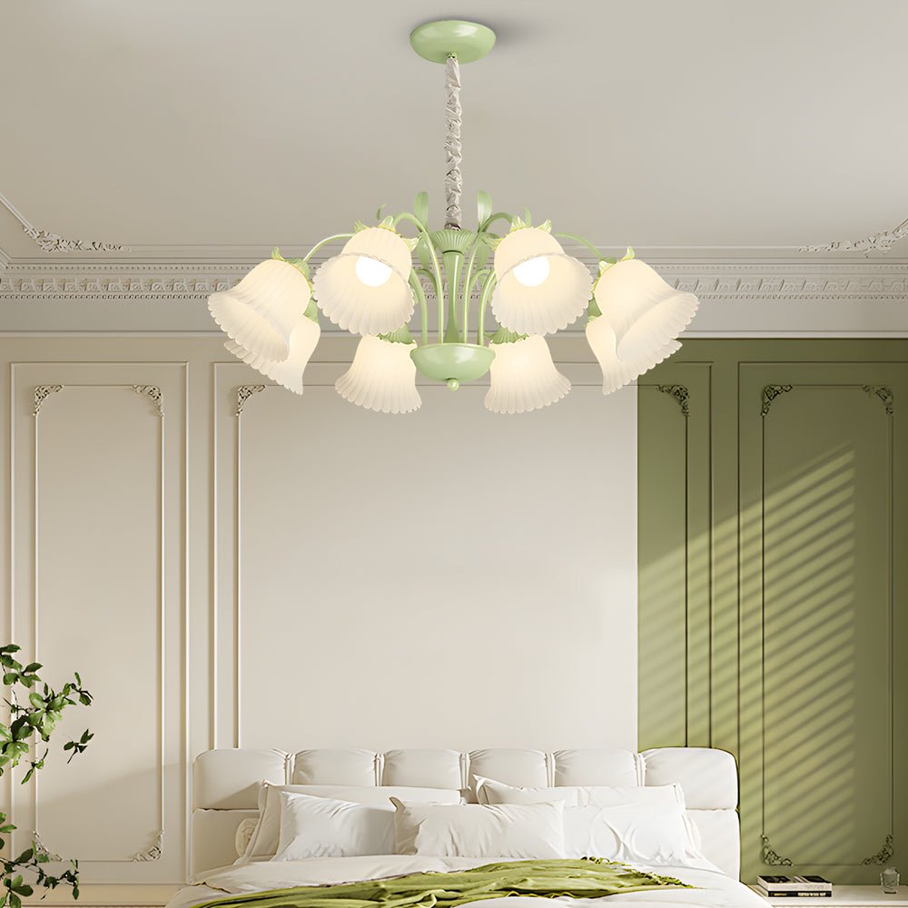 WINTERBOURNE FRENCH COUNTRY WHITE FLORAL 3-TIER CHANDELIER