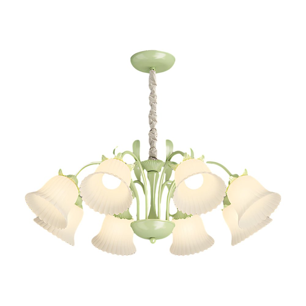 WINTERBOURNE FRENCH COUNTRY WHITE FLORAL 3-TIER CHANDELIER