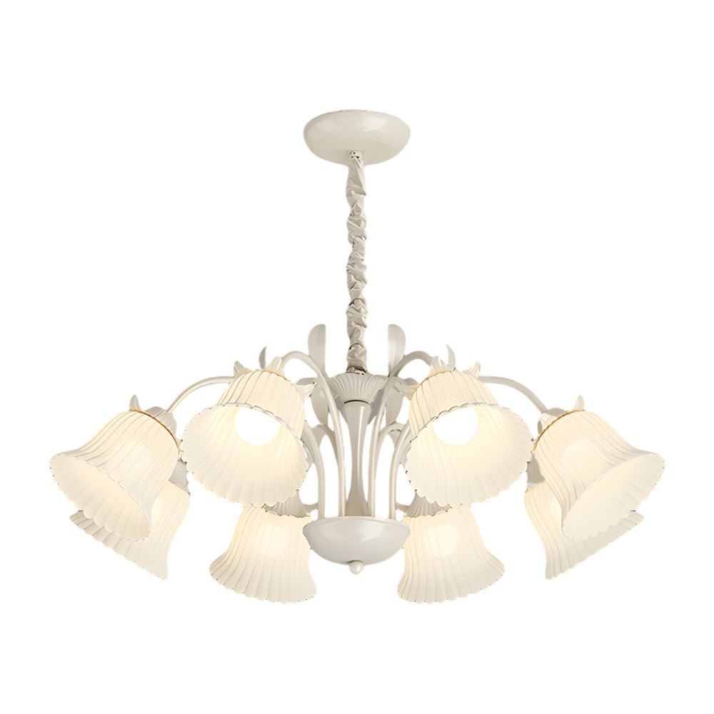 WINTERBOURNE FRENCH COUNTRY WHITE FLORAL 3-TIER CHANDELIER
