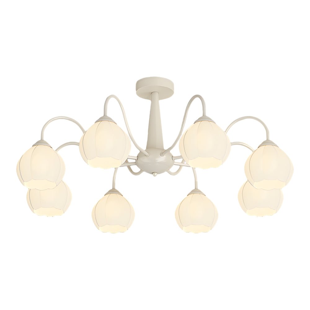 FLORENTINE TRIO DIMMERED CEILING LANTERN WITH ORCHID ACCENTS