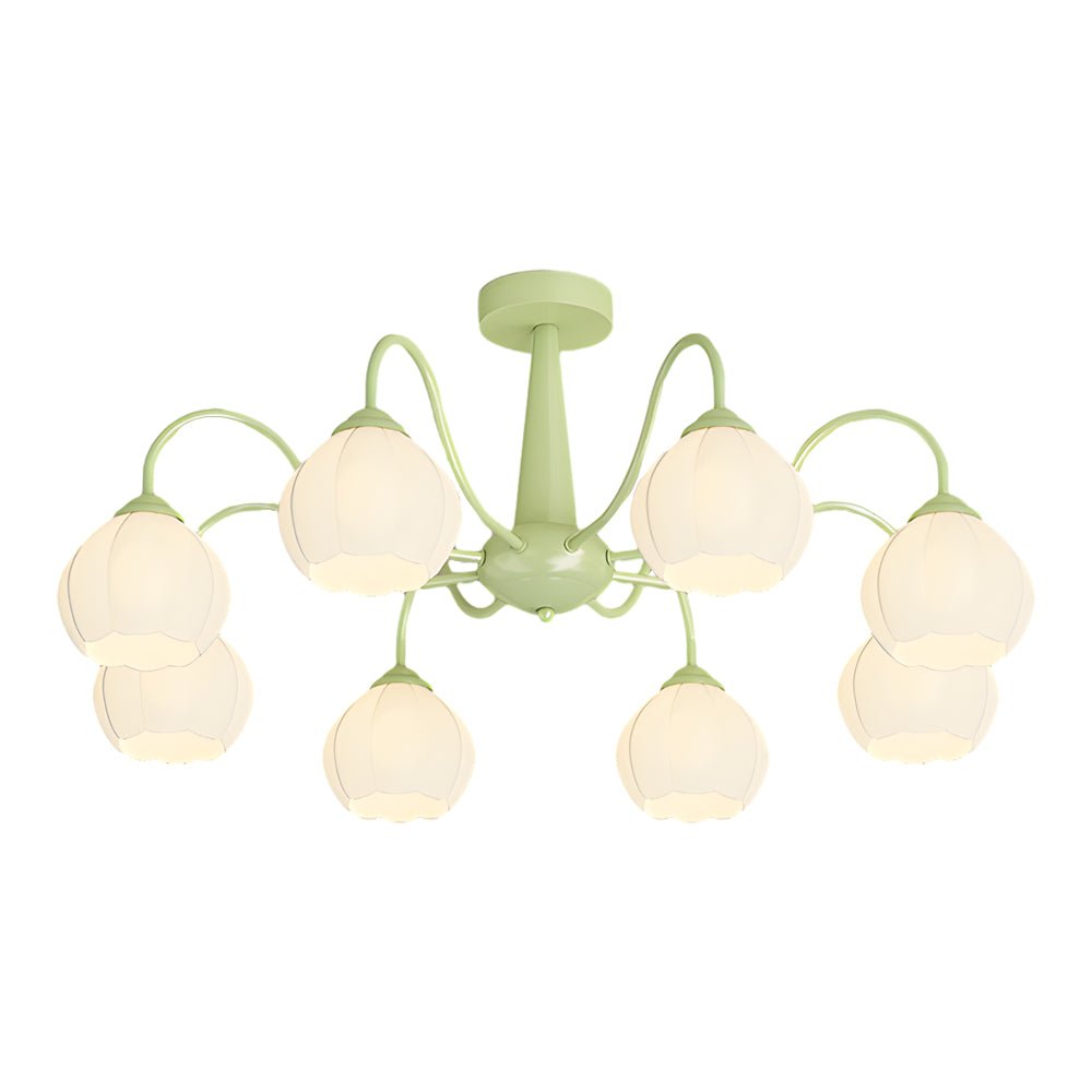 FLORENTINE TRIO DIMMERED CEILING LANTERN WITH ORCHID ACCENTS