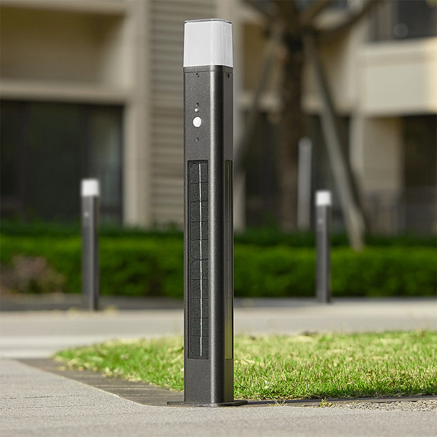 WINDSOR SOLAR ILLUMINATION PATHWAY BOLLARD WITH MOTION DETECTION
