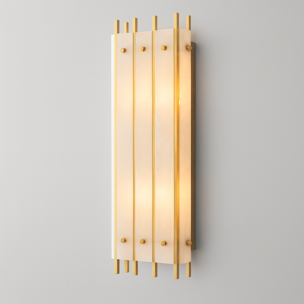 VERDANT CRESCENT ALABASTER WALL LANTERN
