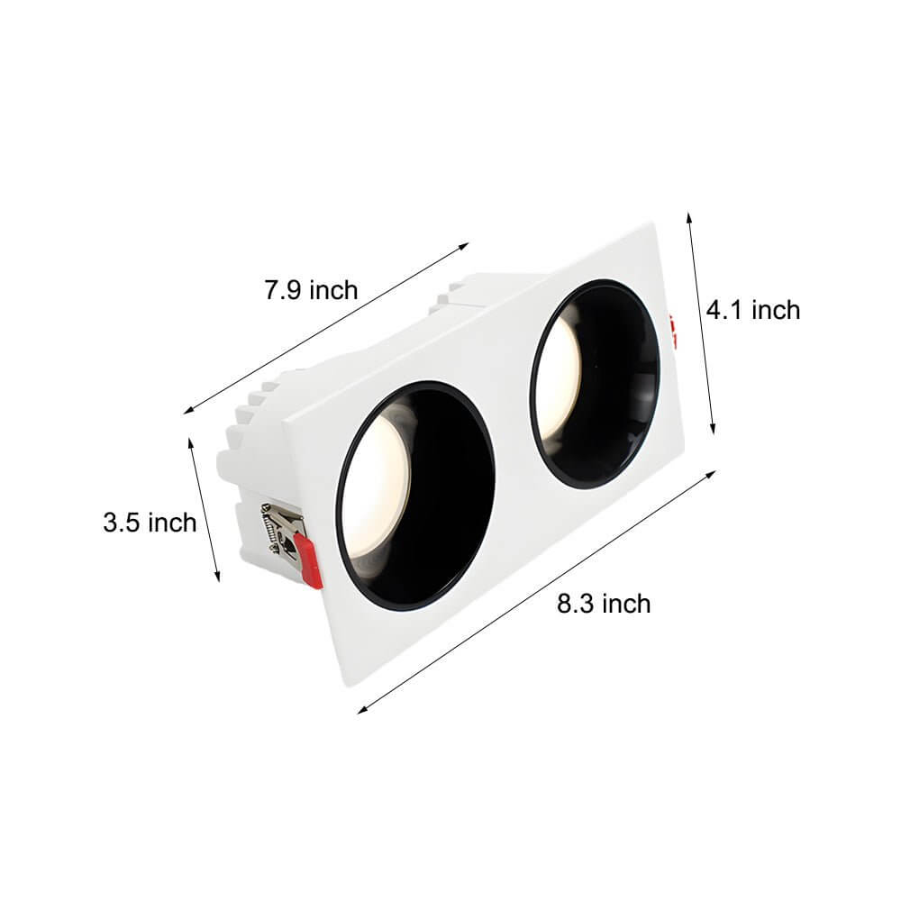 WINTHORPE DUAL-HEAD 10W LED RECESSED LIGHTING FIXTURE