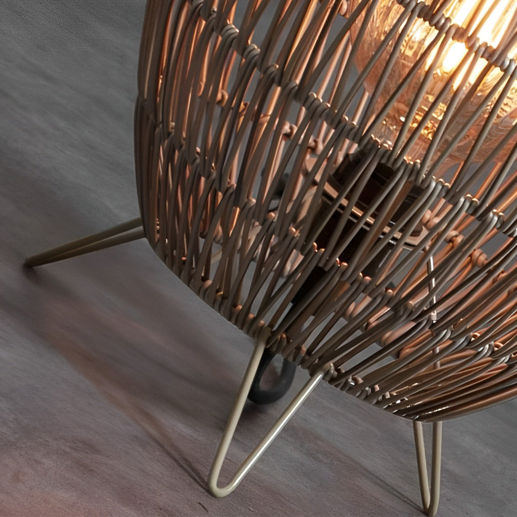 WINTHORPE WOVEN RATTAN OVAL OUTDOOR LANTERN