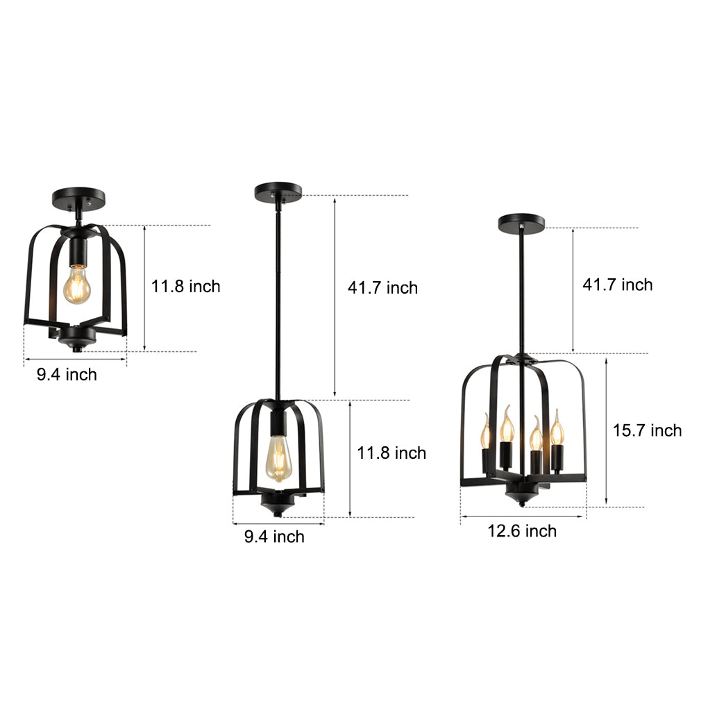 WINTHROP WROUGHT IRON FARMHOUSE CHANDELIER