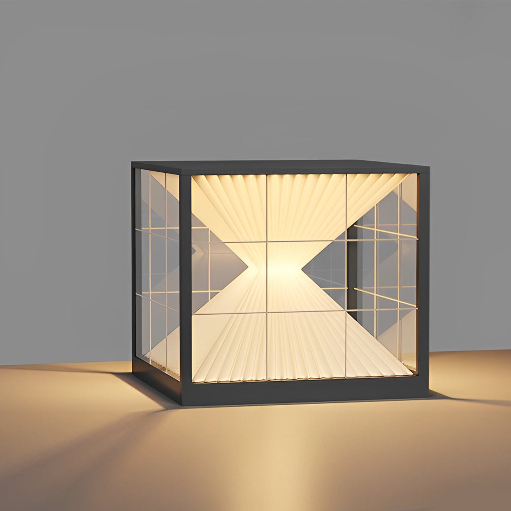 WINDSOR SOLAR GLOW SQUARE HOURGLASS FENCE LANTERNS