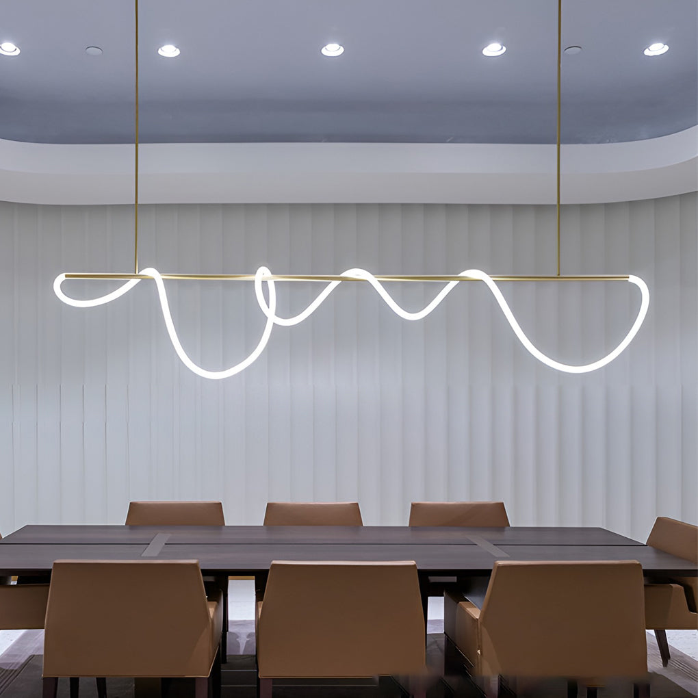 WHITLEY MODERN METAL LED CHANDELIER WITH GLISTENING ACCENTS