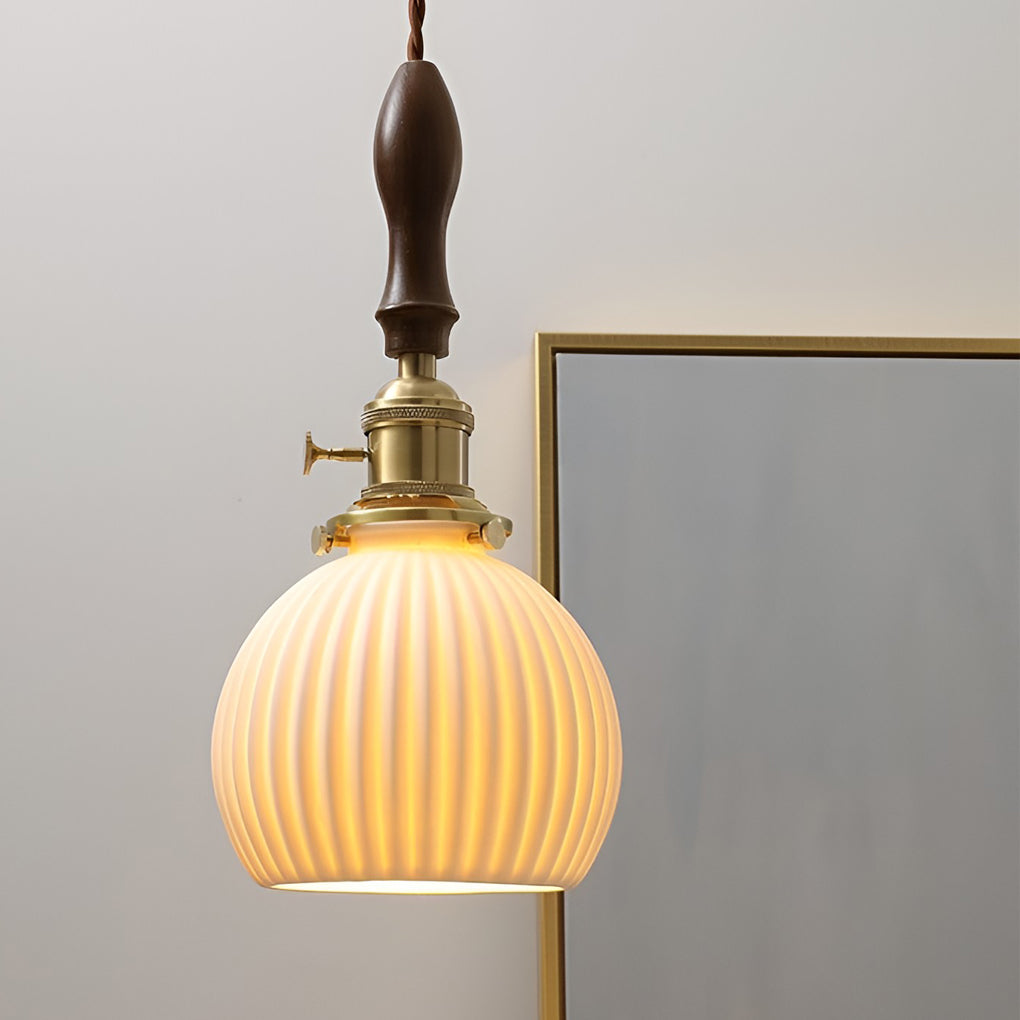 WINTHROP COPPER-ACCENTED CERAMIC PENDANT LIGHTING