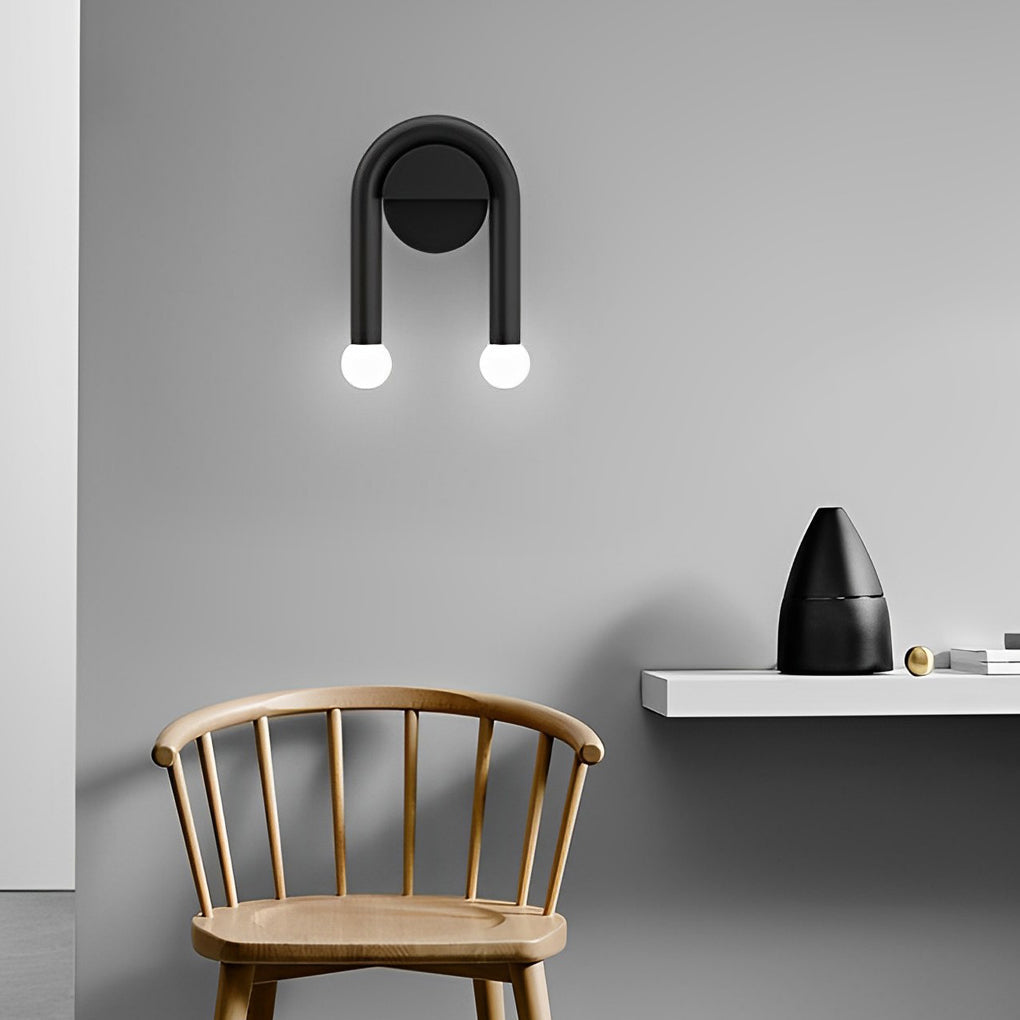 FENWICK TWIN BLACK NORDIC WALL SCONCE