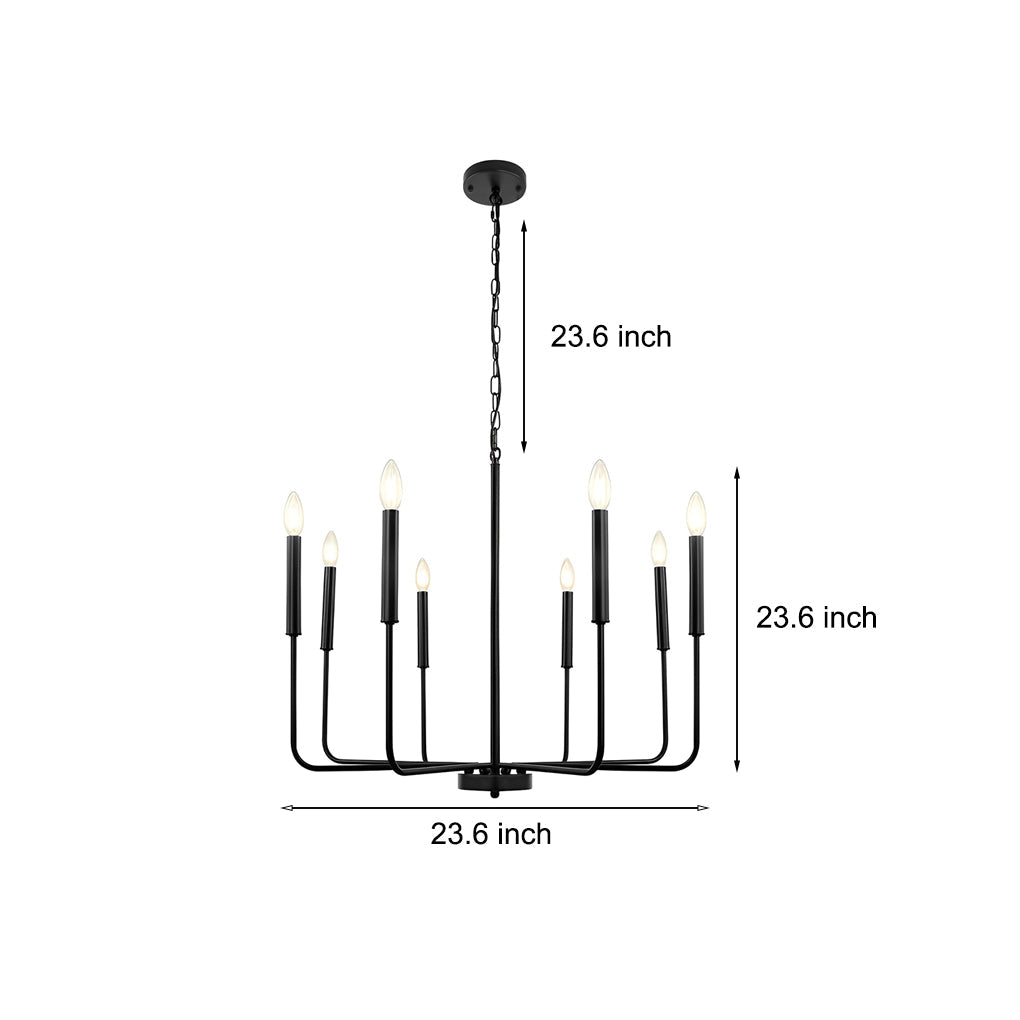 WINTHROP EIGHT-BULB DIMMABLE INDUSTRIAL CHANDELIER