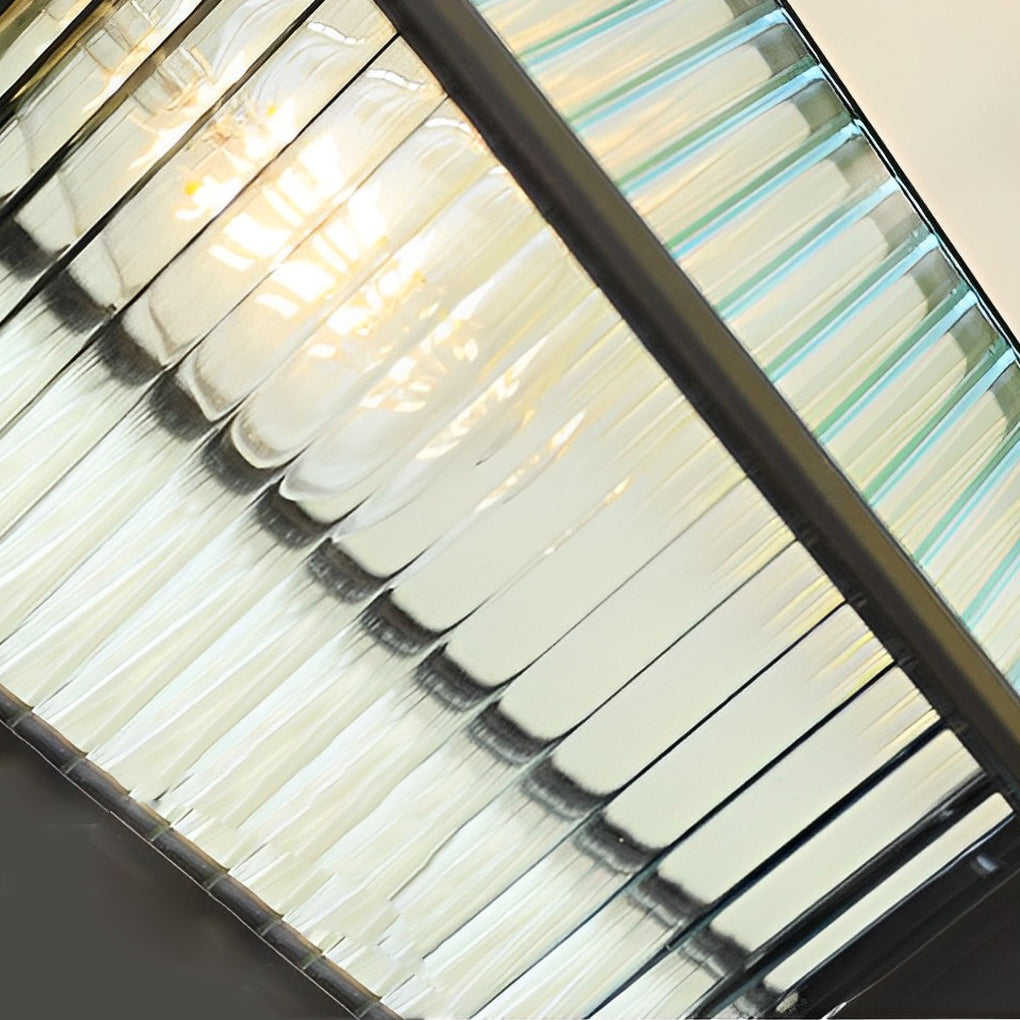 WINCHESTER STRIPED GLASS OUTDOOR WALL LANTERN