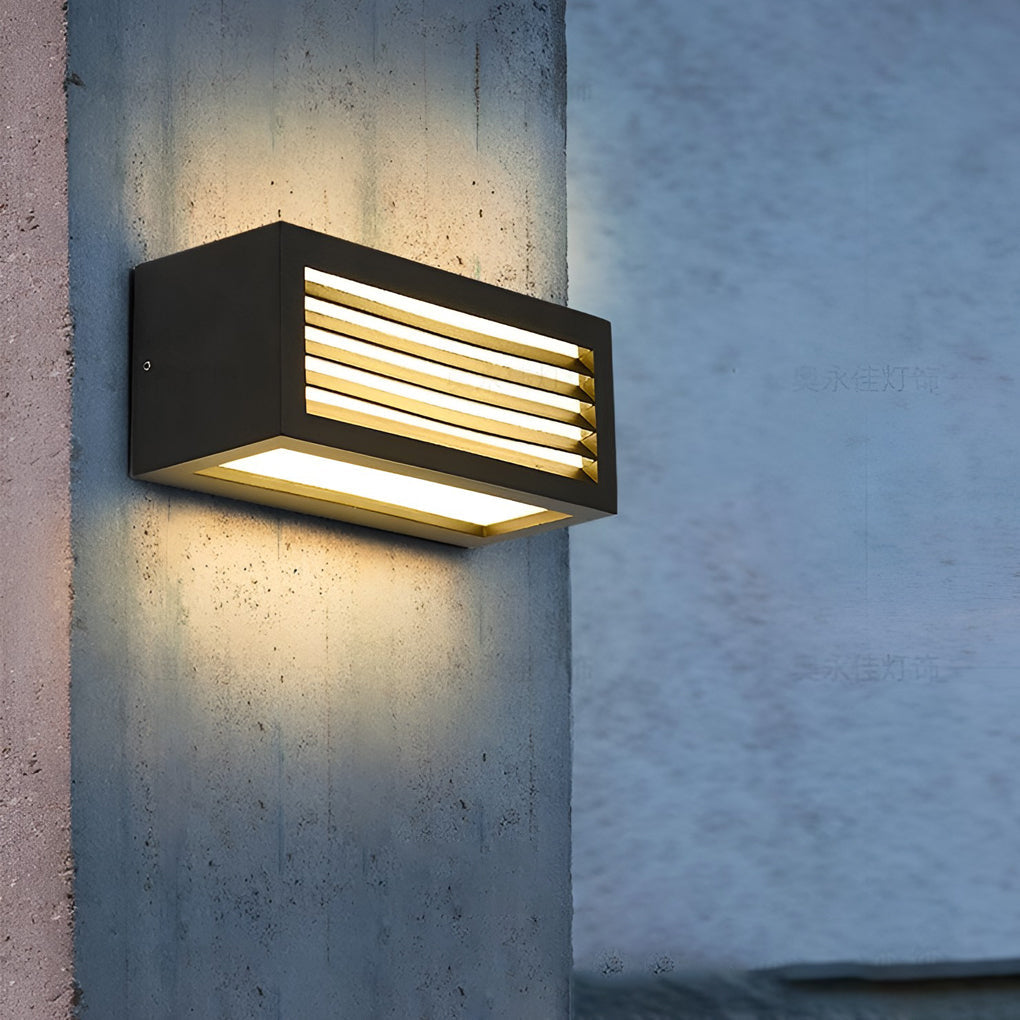 WINCHESTER RECTANGULAR OUTDOOR LED WALL LIGHTING IN BLACK FINISH