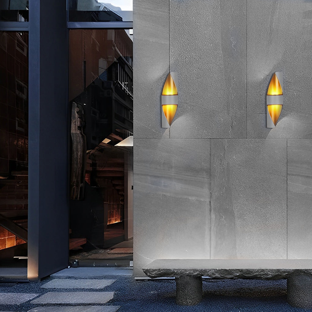WINDSOR SPIRAL OUTDOOR WALL SCONCE WITH GILT INTERIOR