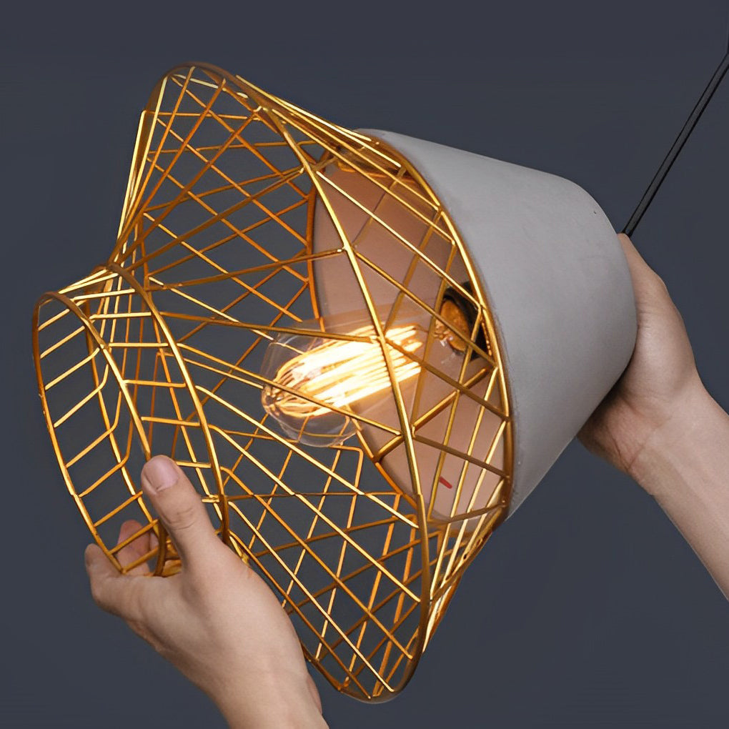 THORNBURY CEMENT-CLAD INDUSTRIAL PENDANT LAMP FOR KITCHEN ISLAND