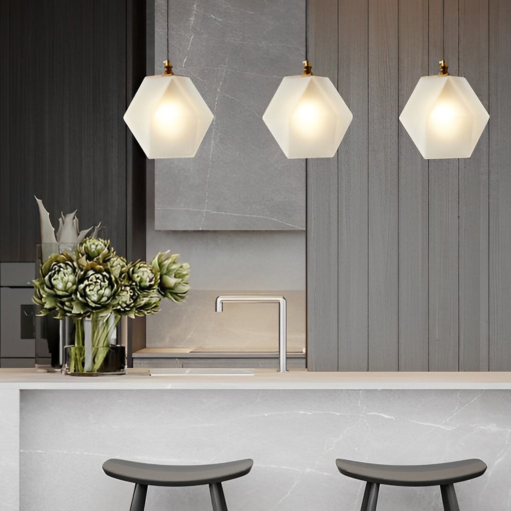 WHITBY GLASS AND METAL NORDIC ISLAND PENDANT