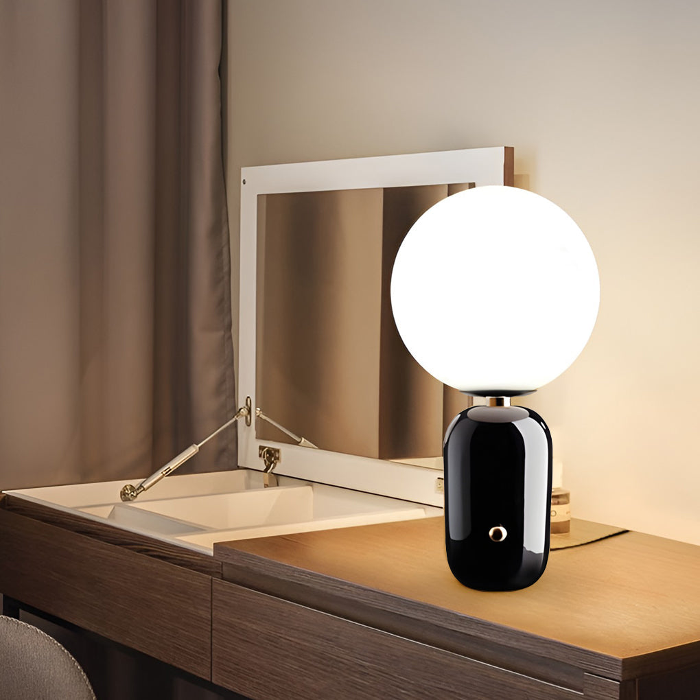 WINTHROP CRYSTAL GLOBE LED SIDE TABLE LANTERN