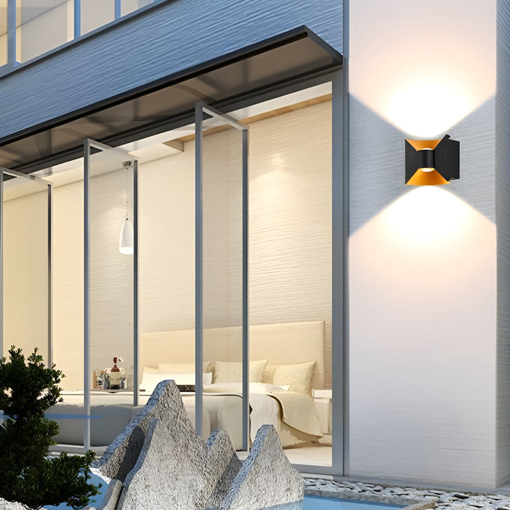 WINTHROP AQUILA MODERN OUTDOOR WALL LIGHTS, 6W LED WATER-RESISTANT SCONCES